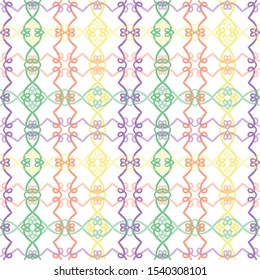 Abstract pattern seamless on white background. Vector