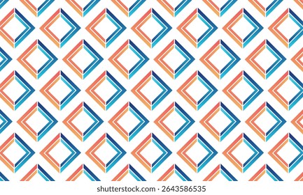 Abstract pattern seamless repeat square diamond two color gradient background
