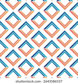 Abstract pattern seamless repeat square diamond two color gradient background