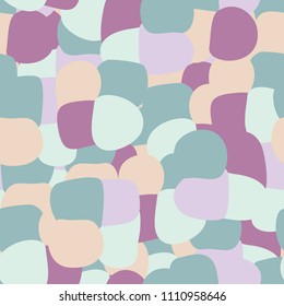 Abstract pattern. Seamless texture from large multi-colored spots. Camouflage.