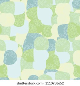 Abstract pattern. Seamless texture from large multi-colored spots. Camouflage. Regularly located groups of five-pointed stars.