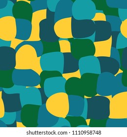 Abstract pattern. Seamless texture from large multi-colored spots. Camouflage.