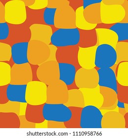 Abstract pattern. Seamless texture from large multi-colored spots. Camouflage.