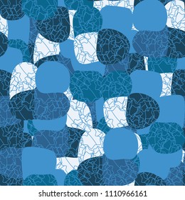 Abstract pattern. Seamless texture from large multi-colored spots. Camouflage. A network made up of groups of seven-pointed stars.