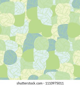 Abstract pattern. Seamless texture from large multi-colored spots. Camouflage. A network composed of broken pentagons.