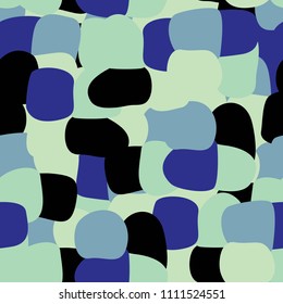 Abstract pattern. Seamless texture from large multi-colored spots. Camouflage.