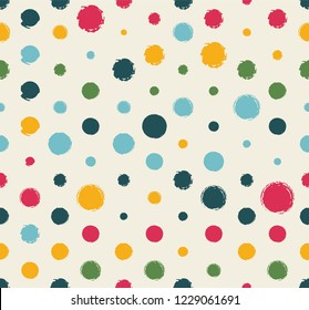 Abstract pattern. seamless texture for printing.Painted circles of different colors and sizes. Blue, yellow, pink, blue, green