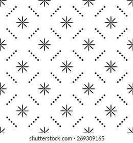 Abstract pattern. Seamless vector background. Black and white texture.