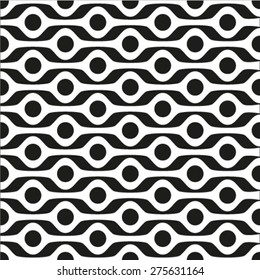 Abstract pattern. Seamless vector background. Black and white texture.
