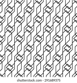 Abstract pattern. Seamless vector background. Black and white texture.
