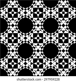 Abstract pattern. Seamless vector background. Black and white texture.