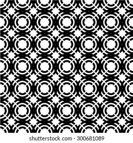 Abstract pattern. Seamless vector background. Black and white texture.