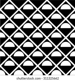 Abstract pattern. Seamless vector background. Black and white texture.