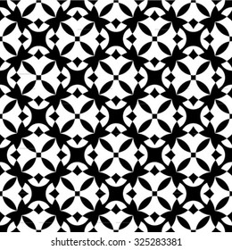 Abstract pattern. Seamless vector background. Black and white texture.