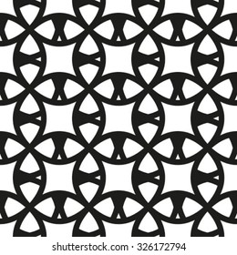 Abstract pattern. Seamless vector background. Black and white texture floral.