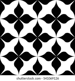 Abstract pattern. Seamless vector background. Black and white texture
