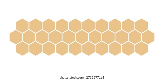 Abstraktes Muster nahtlose gelbe Sechseck-Waben auf weißem Hintergrund. Honig Kamm Hintergrund Muster Symbol Vektordesign