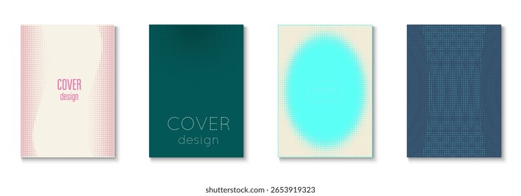 Abstract Pattern Set. Color Art With Memphis Elements. Dynamic Design For Hipster Folder. Book Flyer. Minimalist Dot Poster. Geometric Line Background. Trendy Abstract Pattern