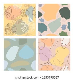 Abstract Pattern with shapes, lines, spots, imprints, dots . Artistic seamless background. Ready design ideas for for poster, trendy card, invitation, placard, brochure, flyer, presentation and more.