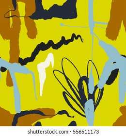 Abstract Pattern with shapes, lines, spots, imprints, dots . Artistic seamless background. Ready design ideas for  for poster, trendy card, invitation, placard, brochure, flyer, presentation and more.