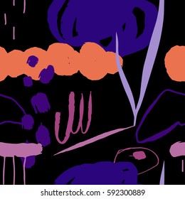 Abstract Pattern with shapes, lines, spots, imprints, dots . Artistic seamless background. Ready design ideas for for poster, trendy card, invitation, placard, brochure, flyer, presentation and more.