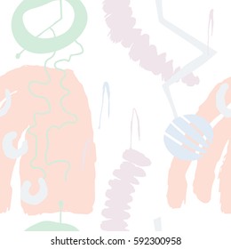 Abstract Pattern with shapes, lines, spots, imprints, dots . Artistic seamless background. Ready design ideas for for poster, trendy card, invitation, placard, brochure, flyer, presentation and more.