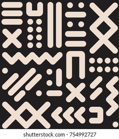 Abstract Pattern, Shapes Pattern, Unique Wallpaper Design, Lines Pattern, Geometric Background,  Memphis Tribal Geometric Seamless Pattern Background 