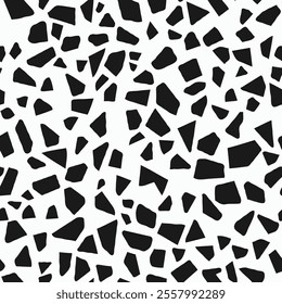 abstract pattern of a simple edgy shapes black and white vector graphic