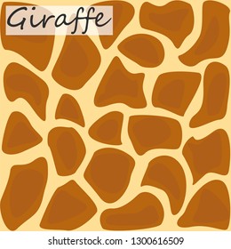 Abstract pattern skin or fur animal, camouflage skin of Giraffer. Vector illustration.