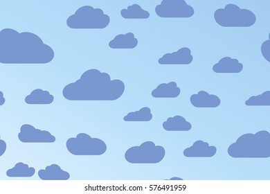 Abstract pattern with the sky in the clouds. Vector illustration