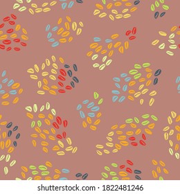 abstract pattern with small coffee grains. hand drawing. 
soft color stylish background can be used for fabric prints, wallpaper prints, wrapping prints and other things.
