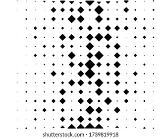 Abstract pattern with small and large rhombuses. Design element for web banners, posters, cards, wallpapers, backdrops, panels Black and white color Vector illustration
