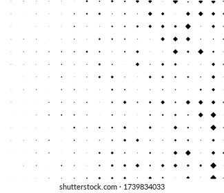 Abstract pattern with small and large rhombuses. Design element for web banners, posters, cards, wallpapers, backdrops, panels Black and white color Vector illustration