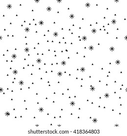 Abstract pattern. Snowflakes.