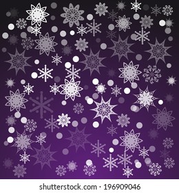 abstract pattern with snowflakes. With clipping mask.