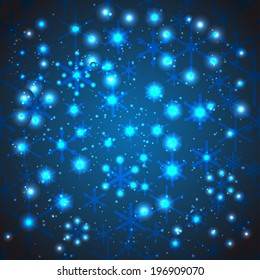 abstract pattern with snowflakes. With clipping mask.