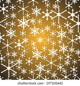 abstract pattern with snowflakes. With clipping mask.