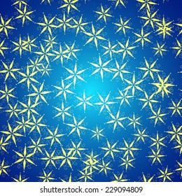 abstract pattern with snowflakes. With clipping mask.