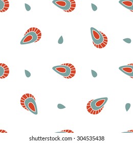 Abstract pattern. Soft rounded shapes,Vector set of four ethnic elements.