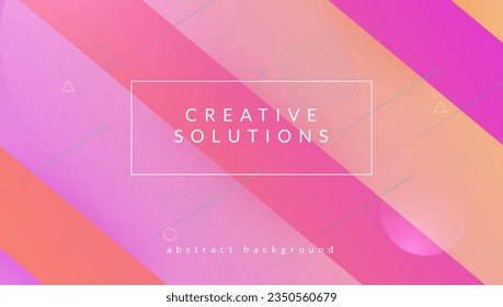 Abstract Pattern. Space 3d Texture. Pink Memphis Banner. Technology Layout. Round Spectrum Elements. Geometric Ui. Dark Landing Page. Purple Abstract Pattern