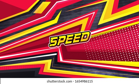 Abstract pattern For Sport Jersey With Speed Typography