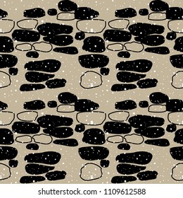 Abstract pattern with spots. Paint texture, summer seamless background.