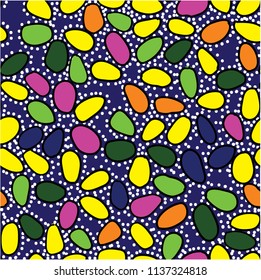 Abstract pattern with spots. Paint texture, summer seamless background.