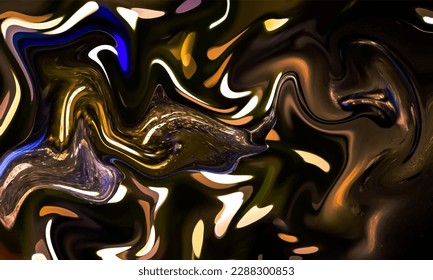 Abstract pattern from spots and strokes. Dark background, texture.