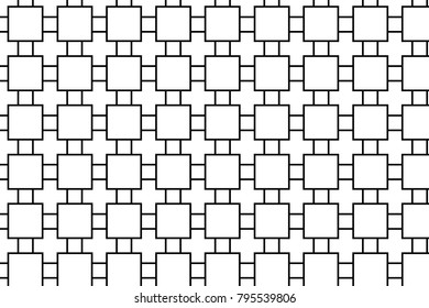 abstract pattern of squares with a black line on a white background