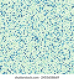 Abstract pattern. Squares in multiple colors. Soft blue, teal, pale green, muted gray. Enchanting vector illustration.