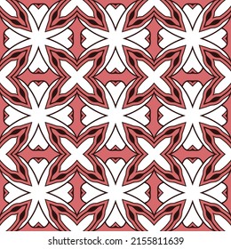Abstract pattern with star and cross like elements with a vintage vibe