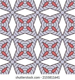 Abstract pattern with star and cross like elements with a vintage vibe