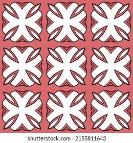 Abstract pattern with star and cross like elements with a vintage vibe