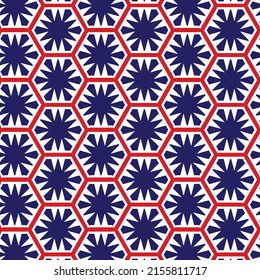 Abstract pattern with star and cross like elements with a vintage vibe